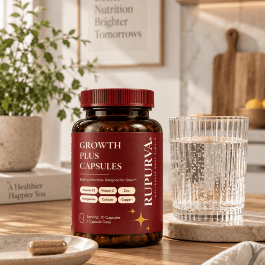 Growth Plus Capsules | Daily Essential Capsules | Vitamins & Mineral - Rupurva | Wellness made Simple