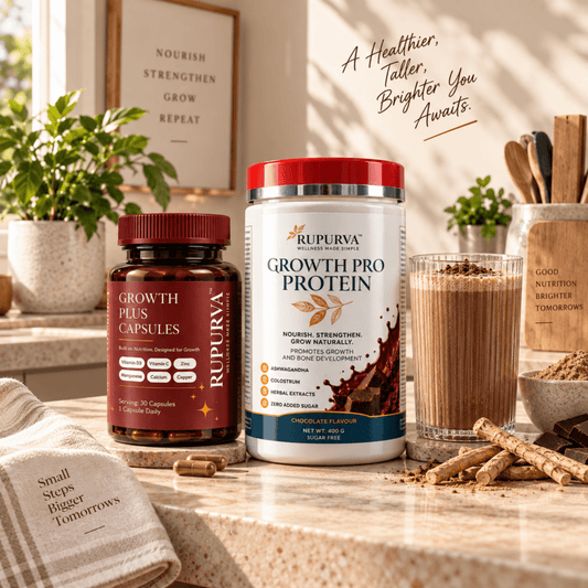 Growth Power Stack | Daily Wellness Stack | Complete Nutrition Bundle - Rupurva | Wellness made Simple