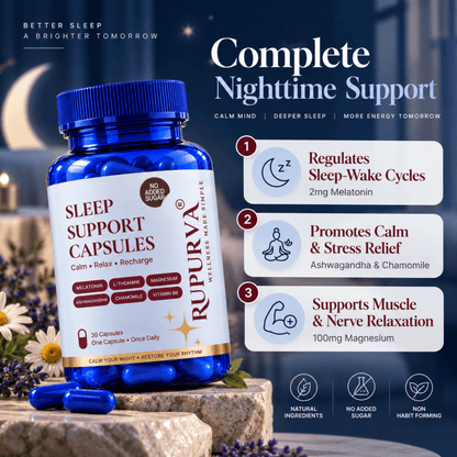 Sleep Support Gummies | Nighttime Relaxation System - Rupurva | Wellness made Simple