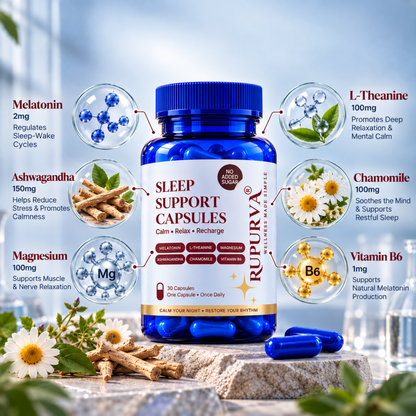 Sleep Support Gummies | Nighttime Relaxation System - Rupurva | Wellness made Simple