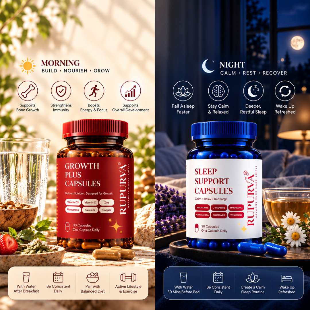 Strength & Recovery Stack | Nighttime Relaxation System - Rupurva | Wellness made Simple